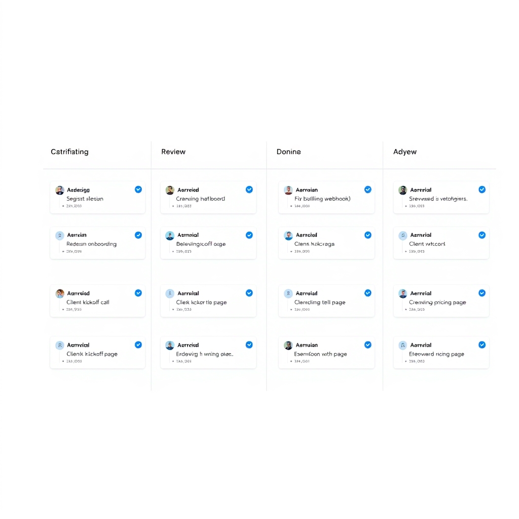 Flowlane Kanban board with a task card being dragged between columns